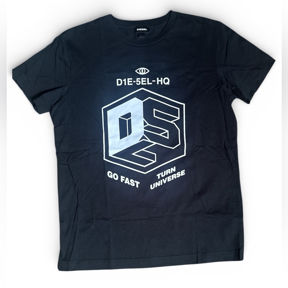 Diesel Black and White Graphic Tee